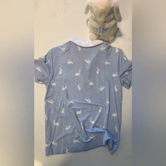 Little Sleepies Easter Bunny Polo Size 5 Matching Sibling - Picture 2 of 4
